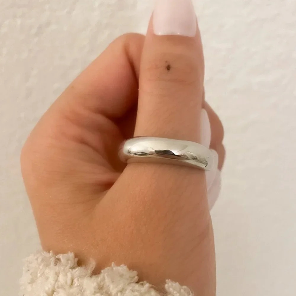 925 Sterling Silver Chunky Thick Ring Large Bold Statement Ring